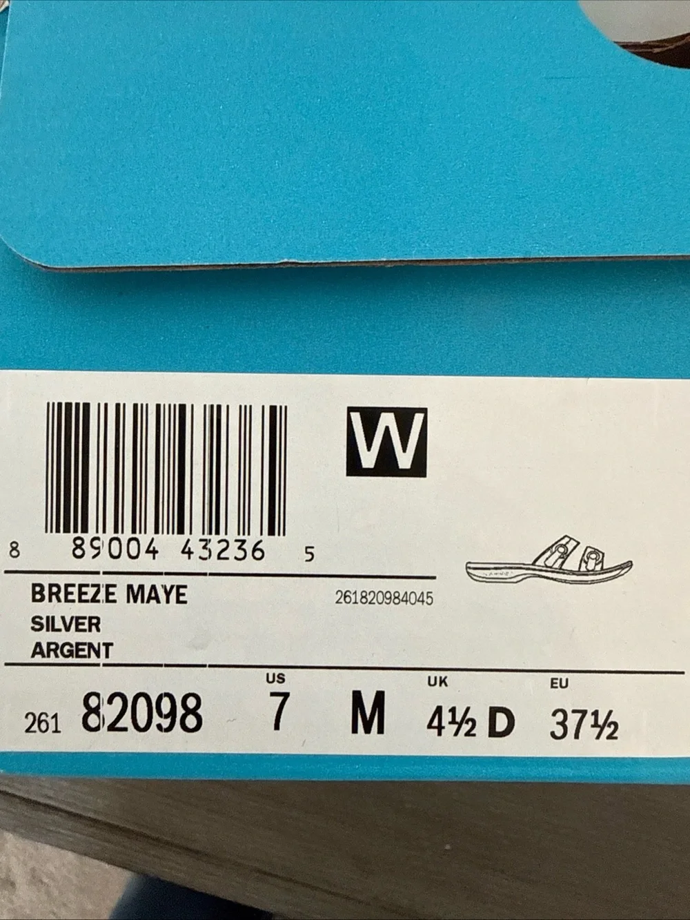 Clarks Women's Breeze Maye Silver 26182098 Size 7